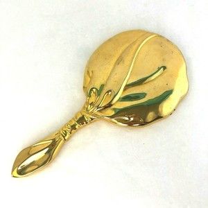 Vintage Eavy Godinger Gold Plated Vanity Mirror